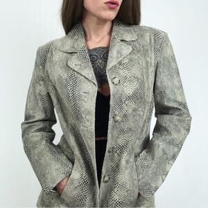 Vintage Deadstock Genuine Leather Snakeskin Jacket